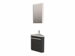 Lavabo de esquina + grifería + mueble SKINO Verde Online
