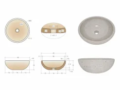 Lavabo de mármol - Color - D40 cm - LAVIINO^Shower & Design Clearance
