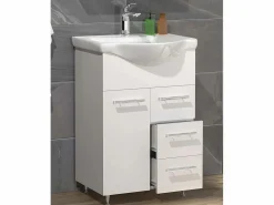 VCM Conjunto De Baño|Lavabo de muebles de baño Lisalo Blanco AL. 81 x AN. 55 x P. 45 cm