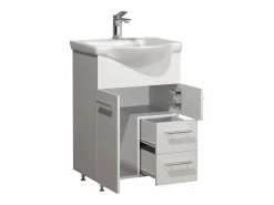 VCM Conjunto De Baño|Lavabo de muebles de baño Lisalo Blanco AL. 81 x AN. 55 x P. 45 cm