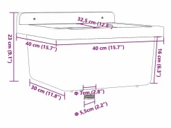 Lavabo de pared 40x40x24 cm resina^ Hot