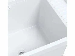 Lavabo de pared 50x35x24 cm resina Blanco New