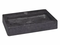 Lavabo de pared mármol crema 38x24x6,5 cm ES66505 Negro Outlet
