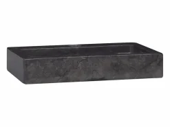 Lavabo de pared mármol crema 38x24x6,5 cm ES66505 Negro Outlet