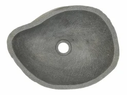 Lavabo de piedra de río ovalada 37-46 cm ES66270^ Hot