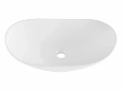 Lavabo|Lavabo del Baño SucceBuy Fregadero de Cerámica Ovalado de 60 cm x 36 cm: , Moderno, Duradero y Elegante