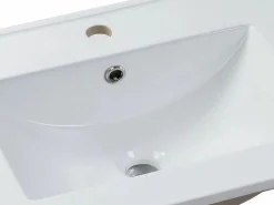 Lavabo empotrado de cerámica blanca - L61 cm - MOTIAC^Shower & Design Hot