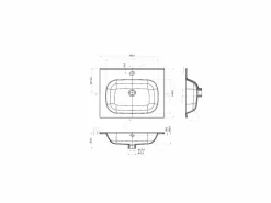 Shower & Design Lavabo|Lavabo encastrable de resina efecto piedra, , L60 x l46 cm, OKIWA