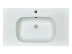 Lavabo encastrable de resina efecto piedra, , L80 x l46 cm, OKIWA^Shower & Design New