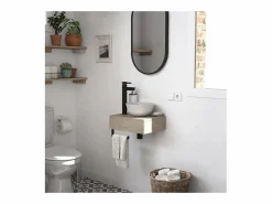 Lavabo grueso + lavabo + grifo + espejo SOHO^