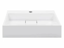 Lavabo lavabo de mano lavabo sobre encimera lavabo de pared interior de baño cuarto de ducha cabina de inodoro hogar 50 x 38 cm fundición mineral 02_0002632^Helloshop26 Hot