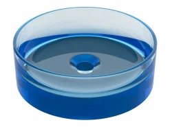 Shower & Design Lavabo redondo translúcido de resina - 40 cm - - SPAVO Azul Online