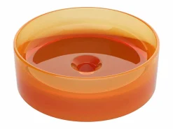 Lavabo redondo translúcido de resina - 40 cm - - SPAVO^Shower & Design Outlet