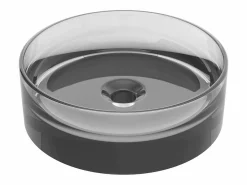 Lavabo redondo translúcido de resina - 40 cm - - SPAVO^Shower & Design Discount