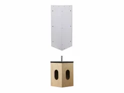 Lavabo rinconero SKINO + lavabo + armario con espejo Blanco Hot