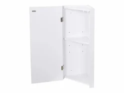 Lavabo rinconero SKINO + lavabo + armario con espejo Blanco Hot