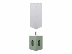 Lavabo rinconero SKINO + lavabo + armario con espejo^ Outlet