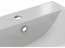 Lavabo semiempotrado de cerámica blanca - - Ancho 51 cm - YASMAC II^Shower & Design Sale