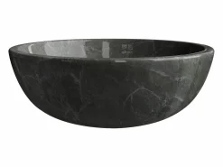 Shower & Design Lavabo sobre encimera de mármol - - D40 cm - LAVIINO Negro Hot