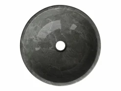 Shower & Design Lavabo sobre encimera de mármol - - D40 cm - LAVIINO Negro Hot
