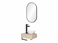Mueble De Aseo|Lavabo sobre encimera grueso + lavabo + espejo SOHO