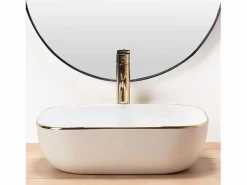 Rea Lavabo Sobre Encimera Belinda White Gold Blanco Online