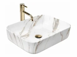 Rea Lavabo Sobre Encimera Demi Shiny Aiax White Blanco Online
