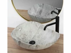 Rea Lavabo Sobre Encimera Dora Stone White Blanco Online