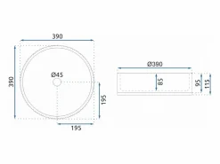 Rea Lavabo|Lavabo Sobre Encimera Cristal 39 White