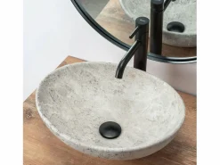Lavabo Sobre Encimera Sofia Light Stone Oval Grey^Rea Outlet