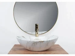 Rea Lavabo Sobre Encimera Royal Mini Shiny Aiax White Blanco New