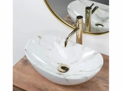 Rea Lavabo Sobre Encimera Royal Mini Shiny Aiax White Blanco New