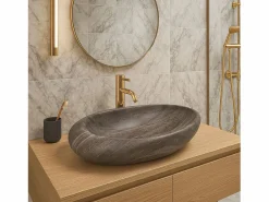 Rea Lavabo Sobre Encimera Roxy A Stone D. Grey Gris