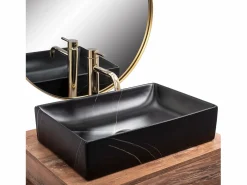 Rea Lavabo Sobre Encimera Inga Marble- Nablatowa Black Negro Clearance