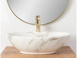Lavabo Sobre Encimera Pamela Shiny Aiax White^Rea Hot