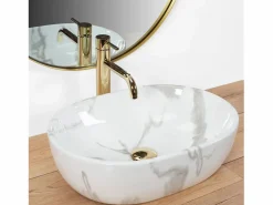 Rea Lavabo|Lavabo Sobre Encimera Amelia Marmo Shiny White