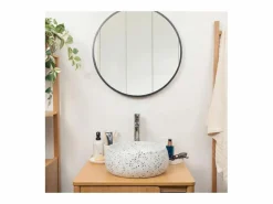 Lavabo sobre encimera redondo de terrazo ZOLI de 40 cm^ Sale