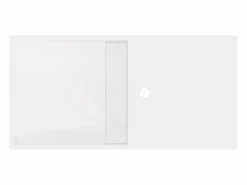 Shower & Design Lavabo|Mueble De Pared Para Baño|Lavabo suspendido de solid surface con estante - 80 cm - GOYOKO
