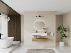 Lavabo suspendido de solid surface con toallero - 90 cm - GANDAKI^Shower & Design Online