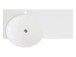 Lavabo suspendido de solid surface con toallero - 100 cm - YUMIKO^Shower & Design Online