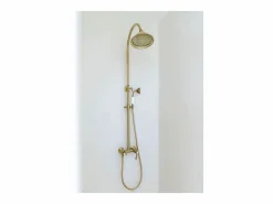 Leeds Columna de ducha mecánica retro oro cepillado^Essebagno Online