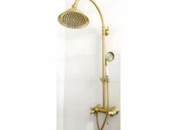 Leeds Columna de ducha mecánica retro oro cepillado^Essebagno Online