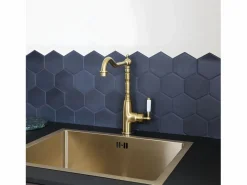 Essebagno Grifo De Cocina|Leeds mezclador para fregadero oro cepillado