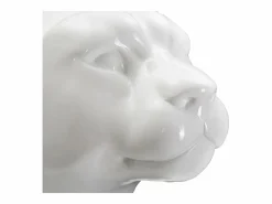 Leopardo sentado cm 27x38x74 Blanco Best