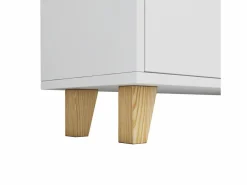 ModernLuxe Librería|Librería 80×30×173 cm - iluminación LED de cambio de color - 2 puertas - compartimentos de almacenamiento -