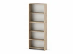 Armario Oficina|Librería - Estantería multifunción Roble Sonoma 5 niveles 70X30x189cm - Para libros, juguetes y accesorios de oficina