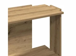 Clicnbuy Librería 3 niveles madera ingeniería roble artesanal 60x30x80cm Marru00f3n Clearance
