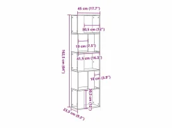Librería 5 niveles madera ingeniería blanca 45x23,5x162,5 cm^vidaxl Best