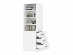 Librería alta de salón - 60 x 38 x 180 cm - con 3 cajones + estantes regulables - aglomerado -^Merax New