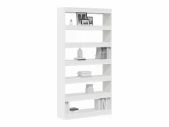 Librería Blanca de Madera de Ingeniería 100 x 30 x 198 cm Estante Blanco Sale